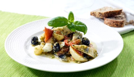 Tørrfiskgryte med pesto