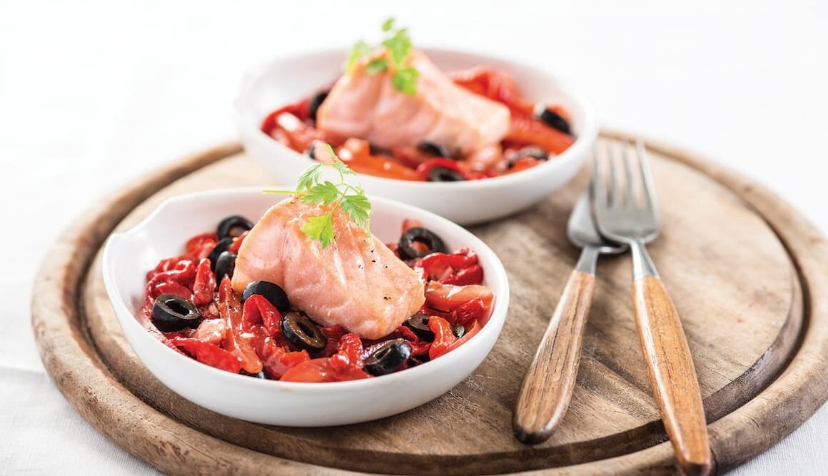 Paprikasalat med laks