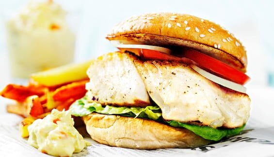 Burger med torsk