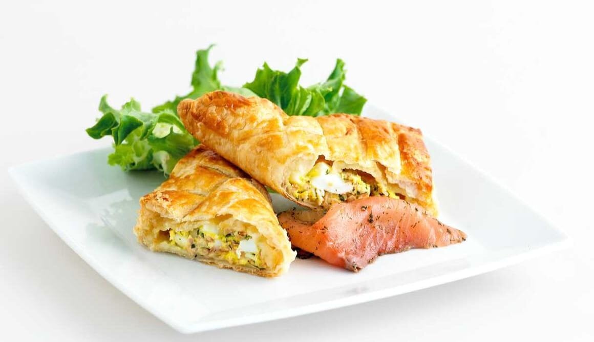 Piroger med gravlaks