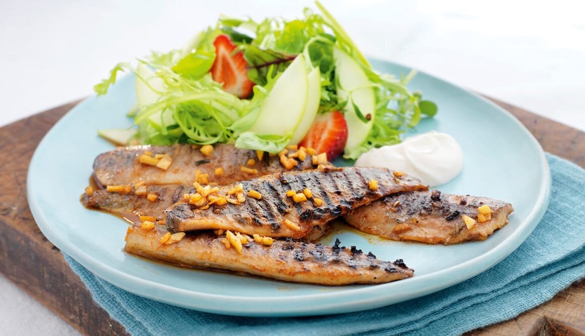 Marinert matjessild til grill