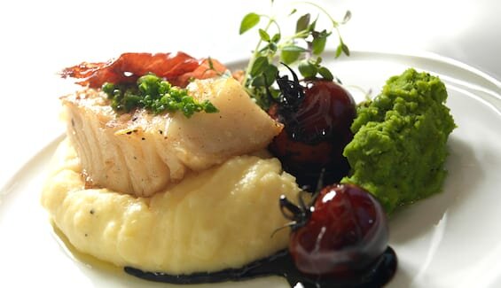 Tørrfisk med balsamicotomater