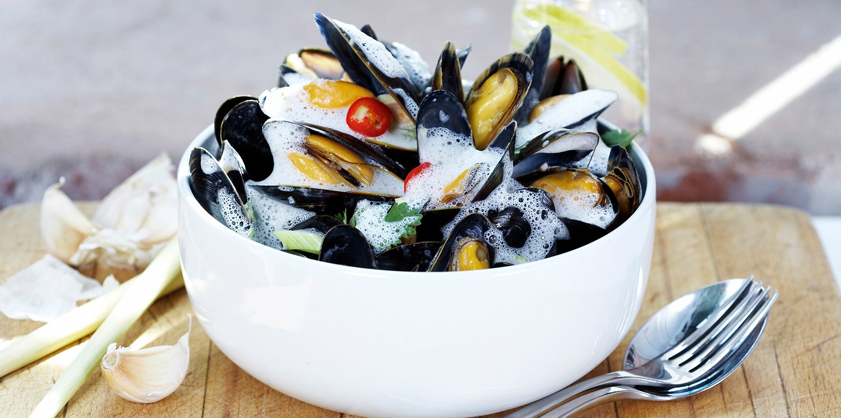 Blåskjell med asiatisk smak