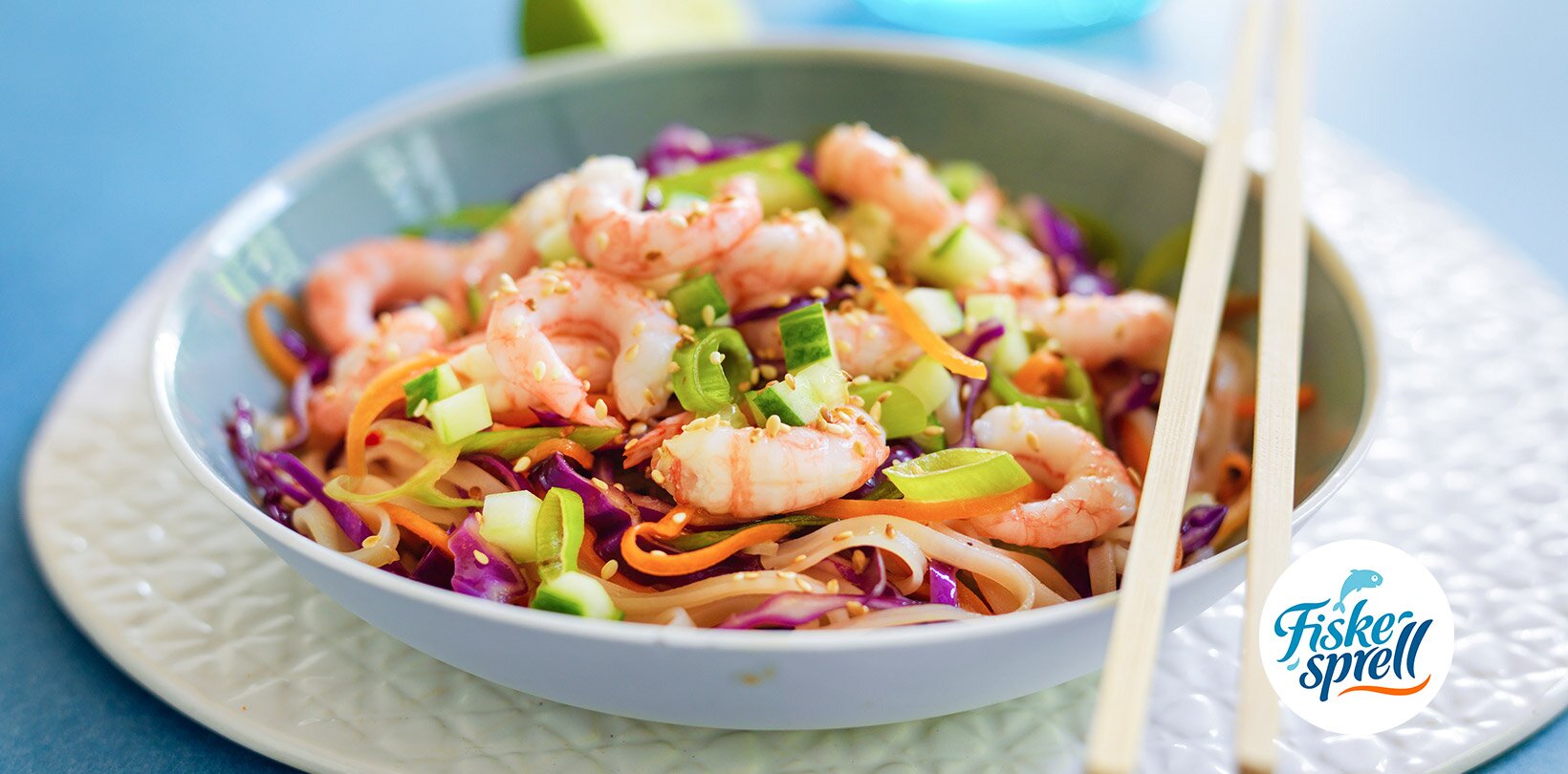 Asiatisk wok med reker