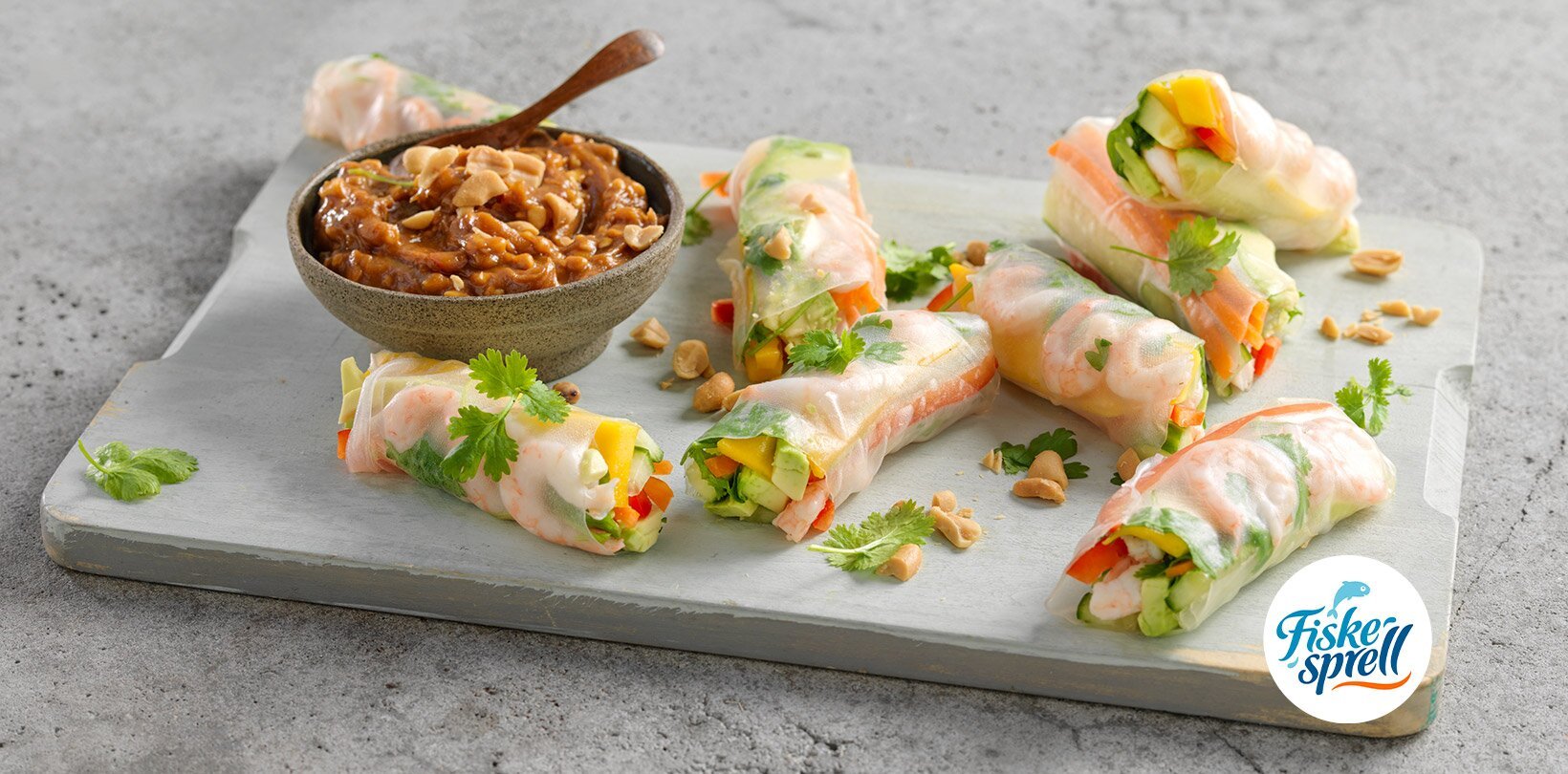 Vietnamesiske ferske vårruller med reker