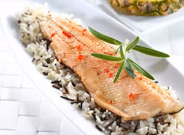 Stekt ishavsrøye med chilihonning