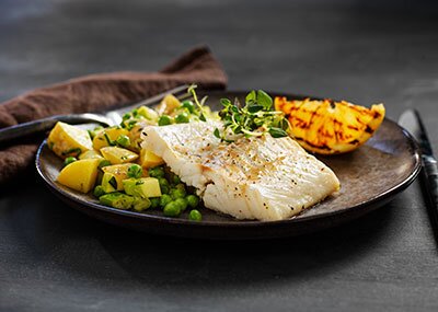 Klippfisk med grønn potetsalat