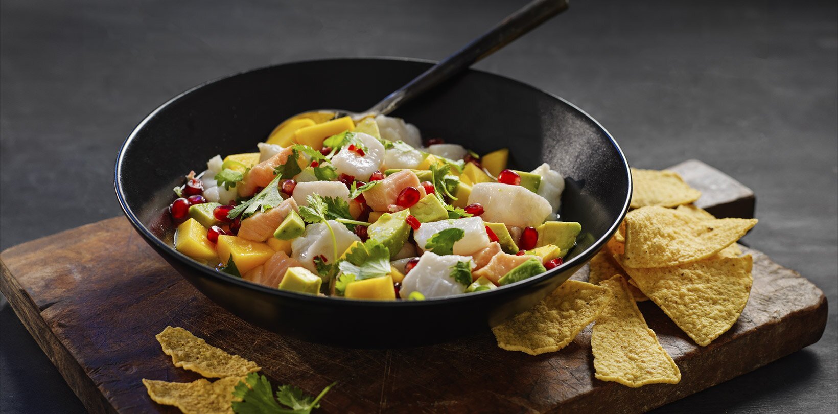 Ceviche av torsk og laks