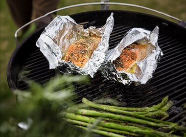 Grillet laks i folie
