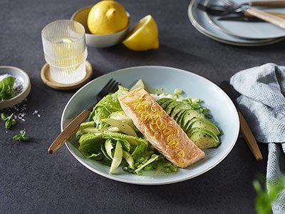 Ovnsbakt laks med sitron