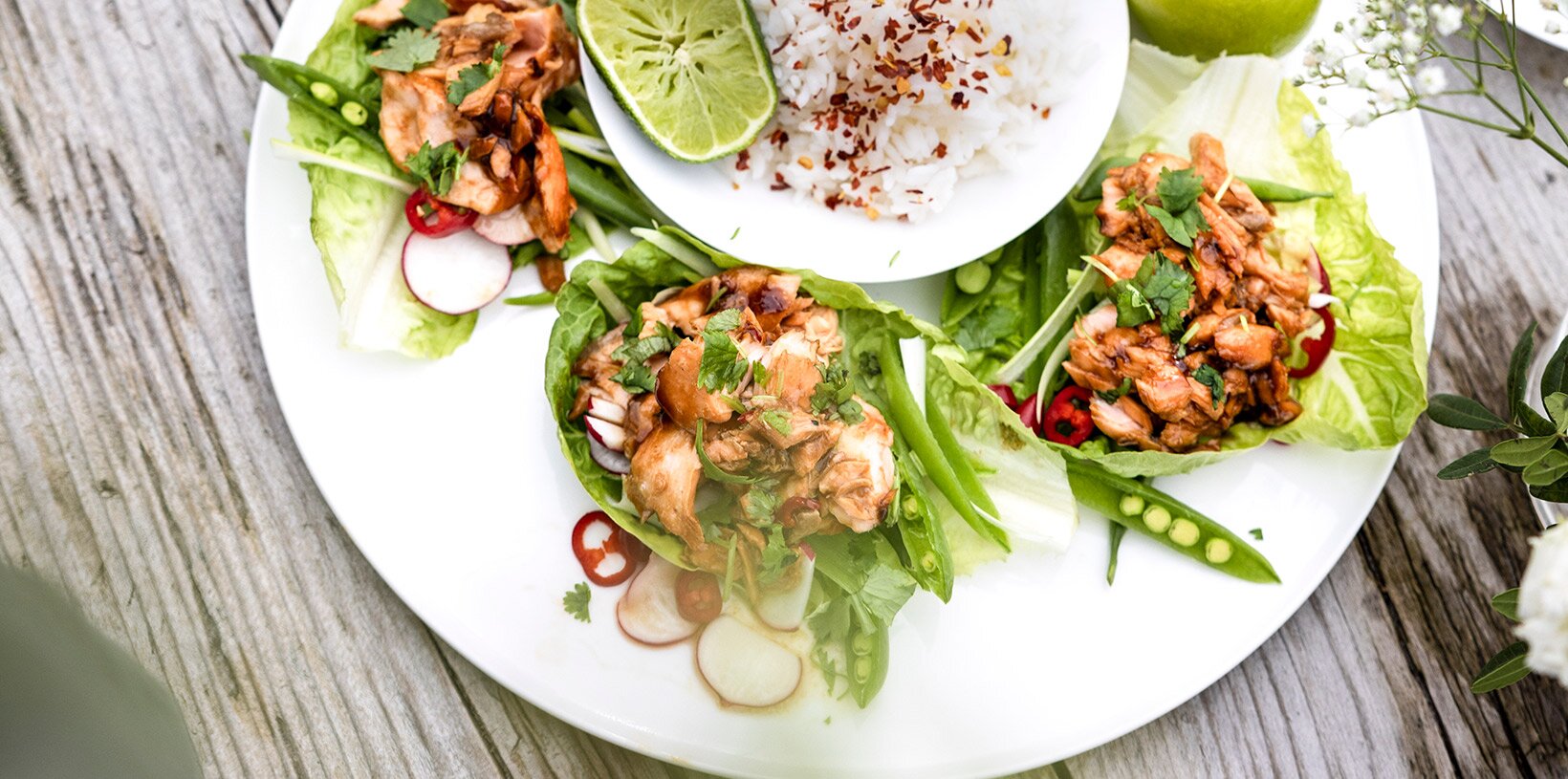 Pulled laks med asiatisk salat