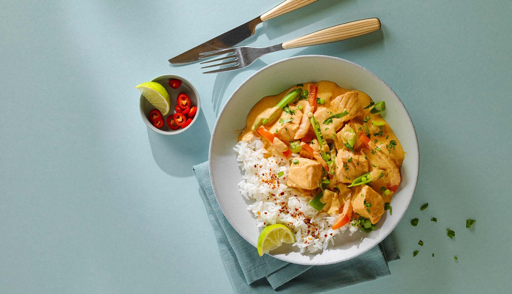 Superrask Rød curry med laks