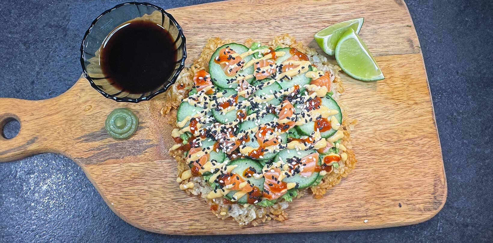 Sushivaffel med laks