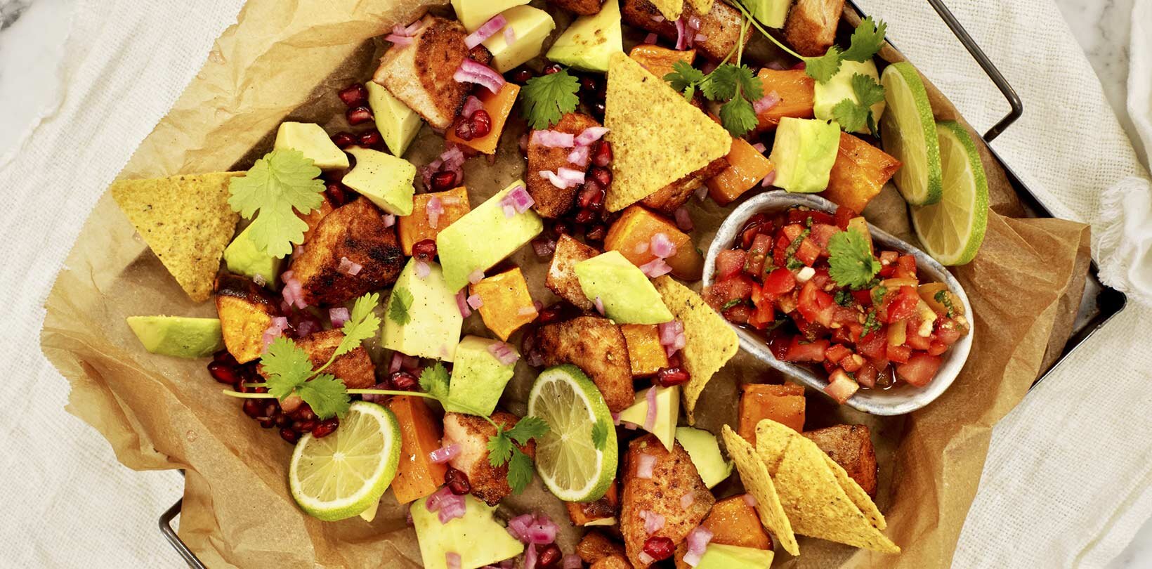 Tex-mex-laks med tortillachips