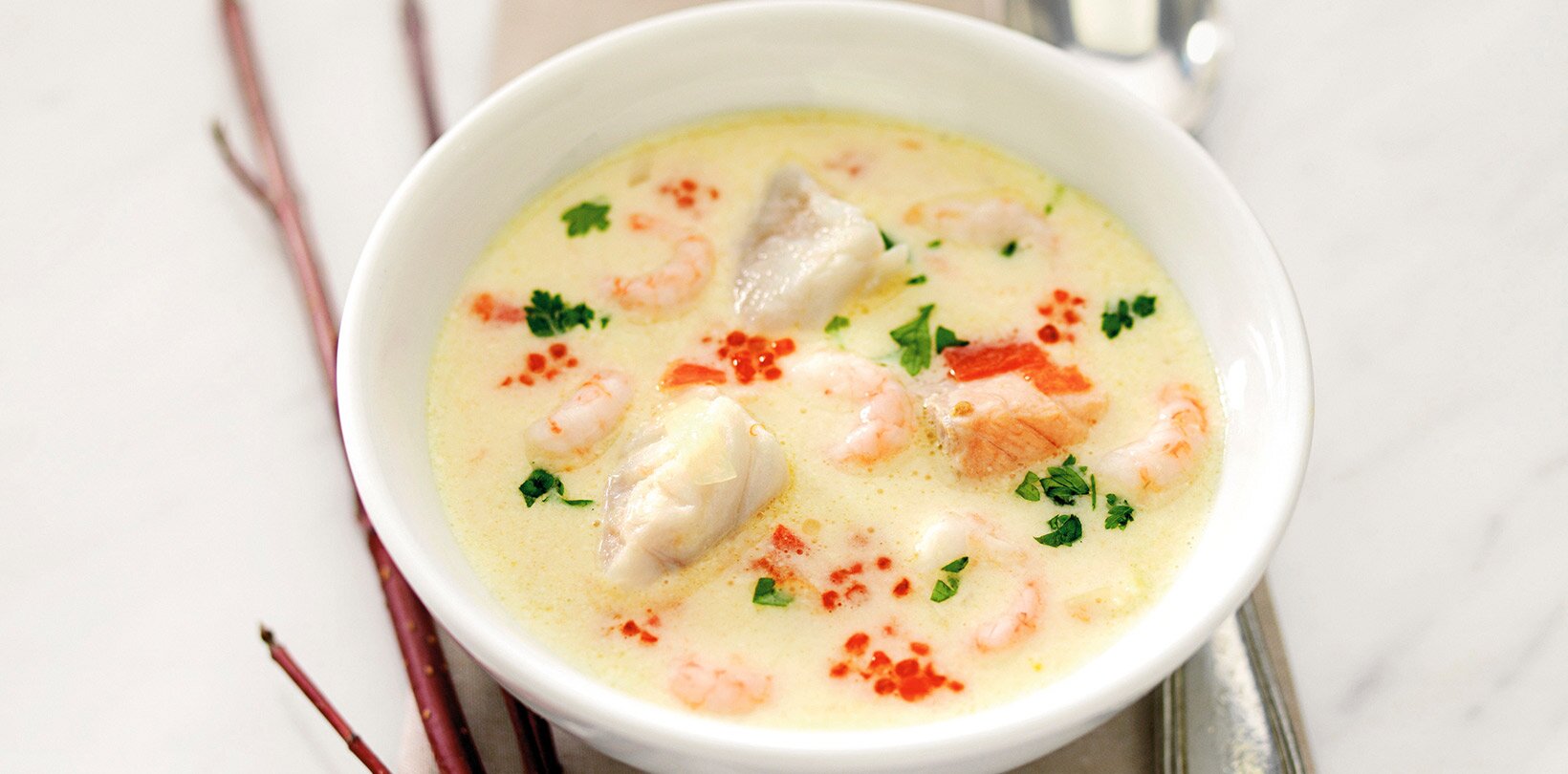 Fiskesuppe med reker