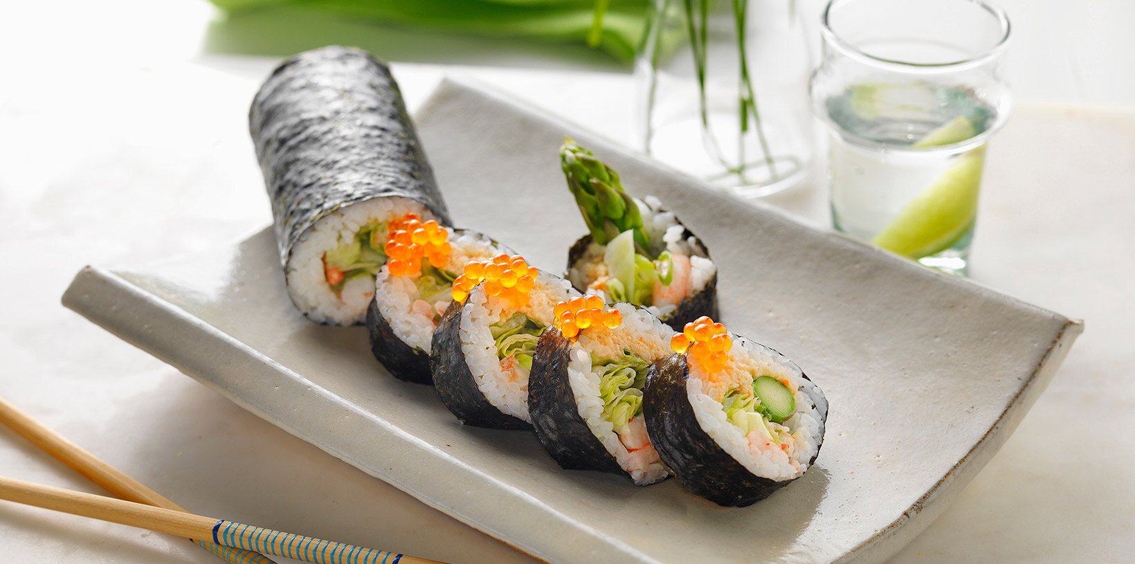 Futomaki sushi med reker