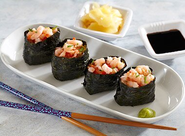 Gunkan sushi med reker