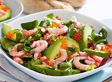 Reke- og avokadosalat