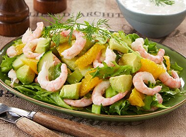 Avokado- og rekesalat