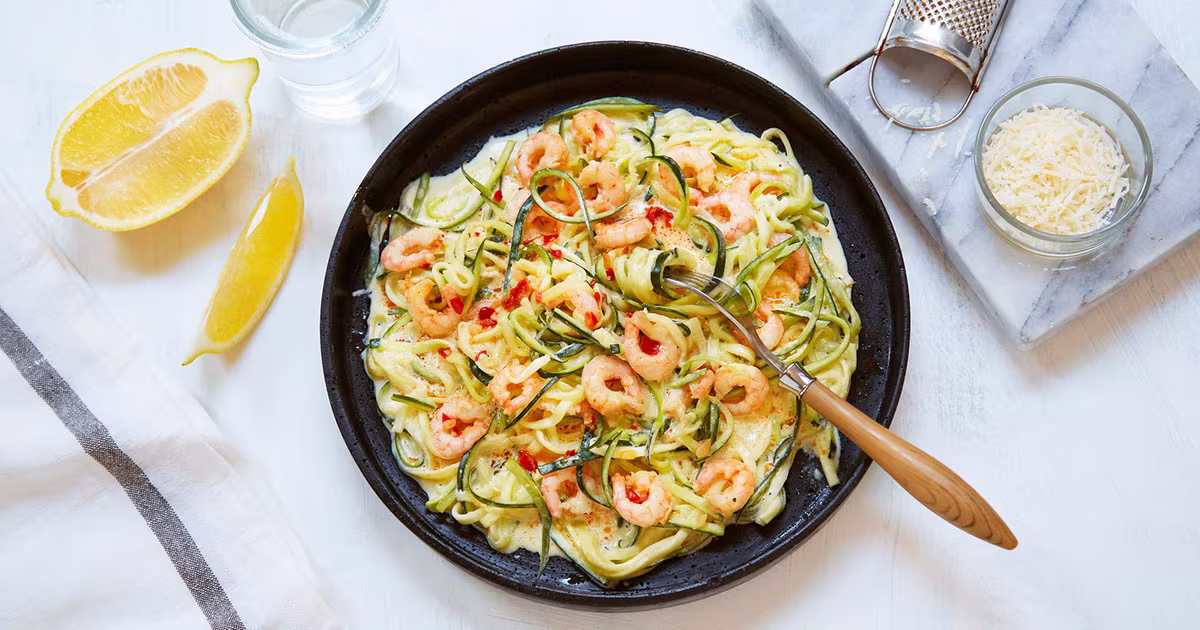 Spaghetti Med Reker Lune reker med spaghetti av squash | Oppskrift - Godfisk