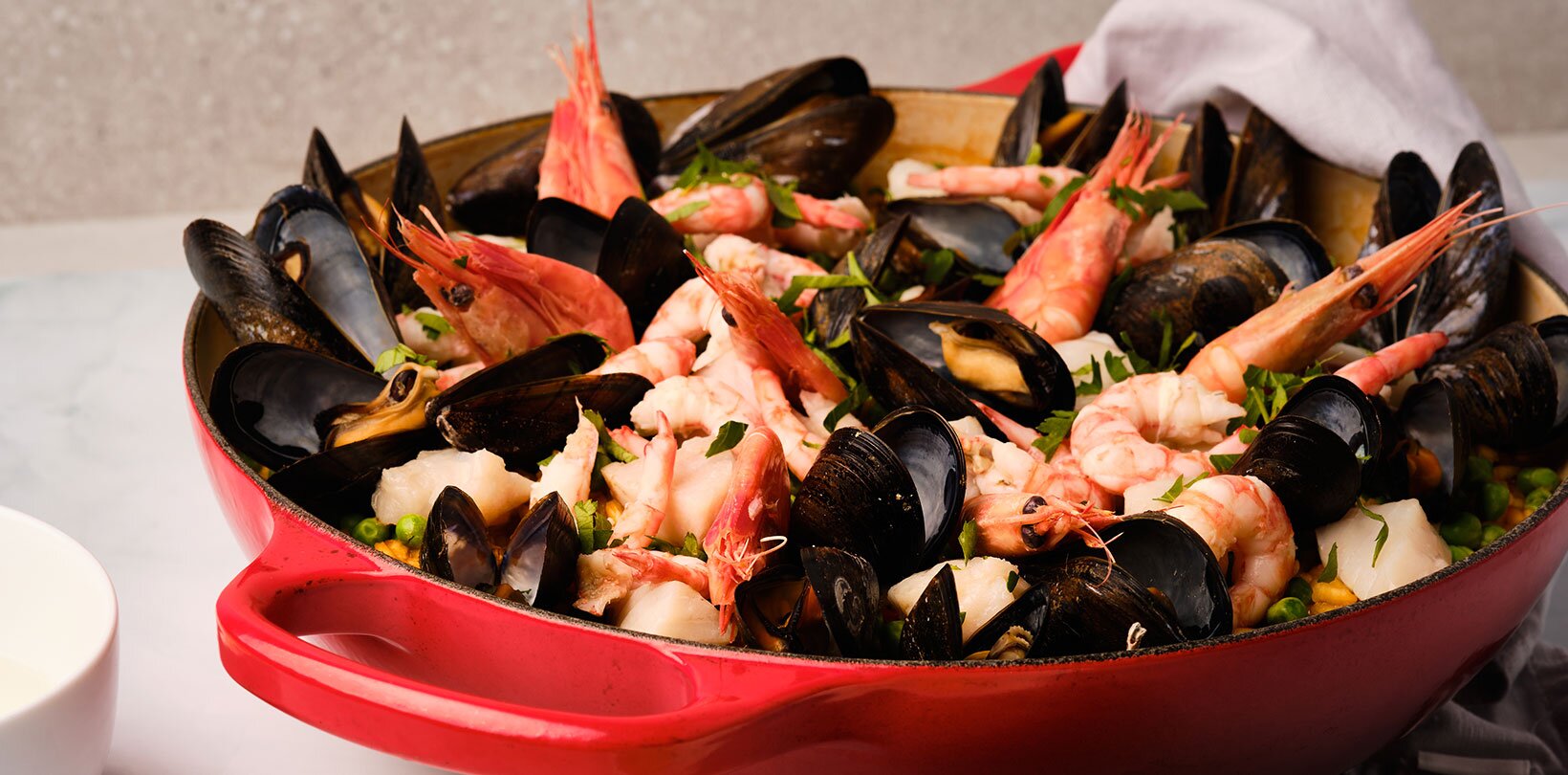 Paella med sjømat