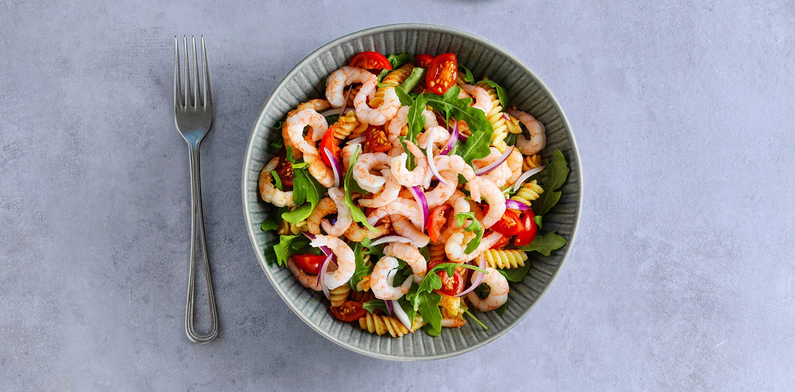 Pastasalat med reker