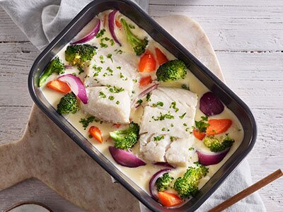 Ovnsbakt sei i sitronsaus