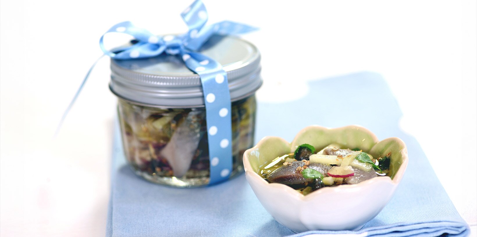 Koriander- og ingefærsild