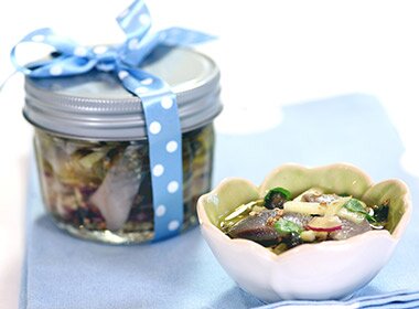 Koriander- og ingefærsild