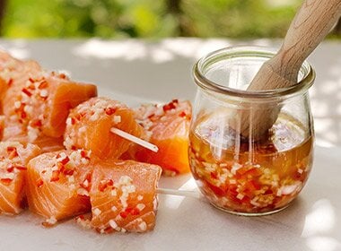 Ingefær- og chilimarinade til laks