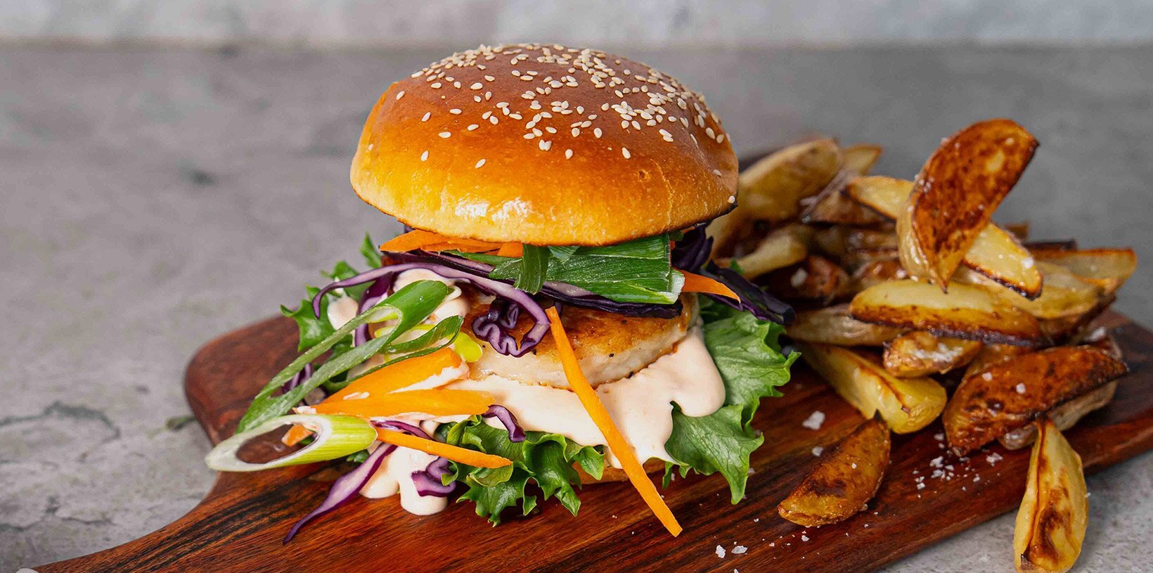 Fiskeburger med smaker fra Thailand