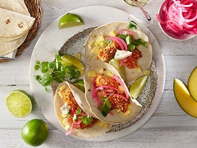 Taco med sprø torsk i airfryer