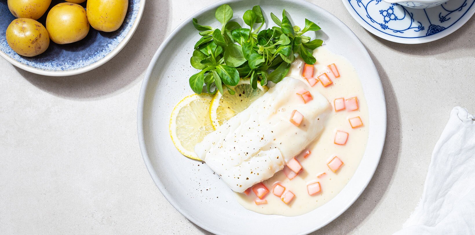 Prinsefisk – torsk i hvit saus