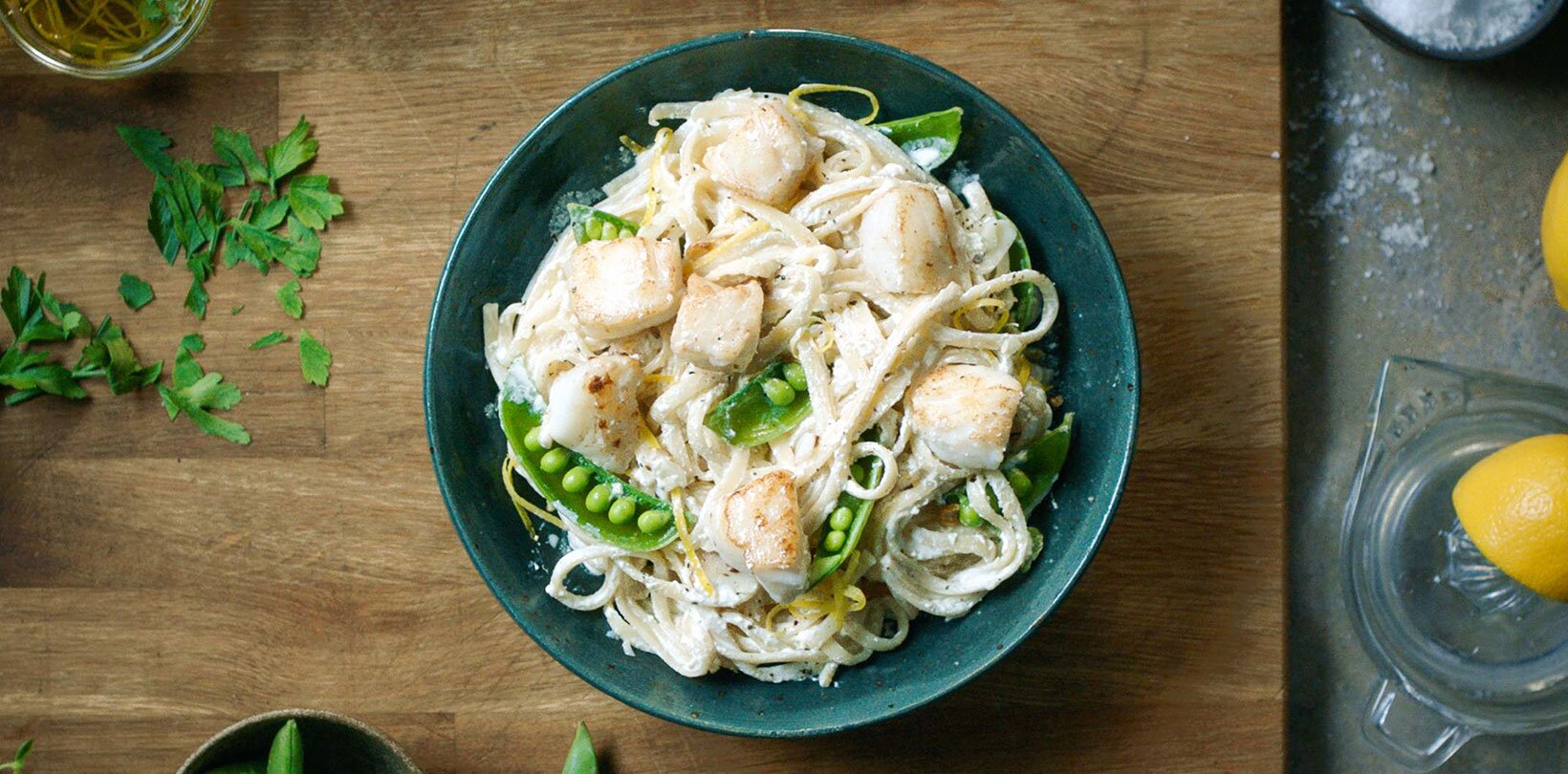 Torsk med pasta limone