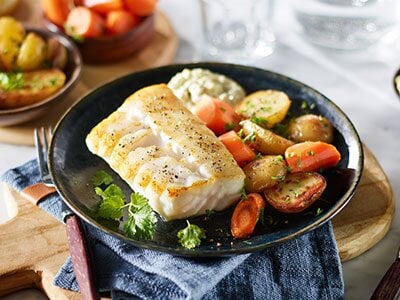 Ovnsbakt skrei med hjemmelaget remulade