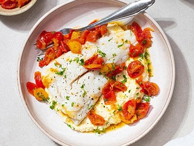 Skrei med sellerirotkrem og salsa