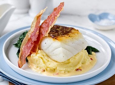 Skrei med spinat og appelsinsaus