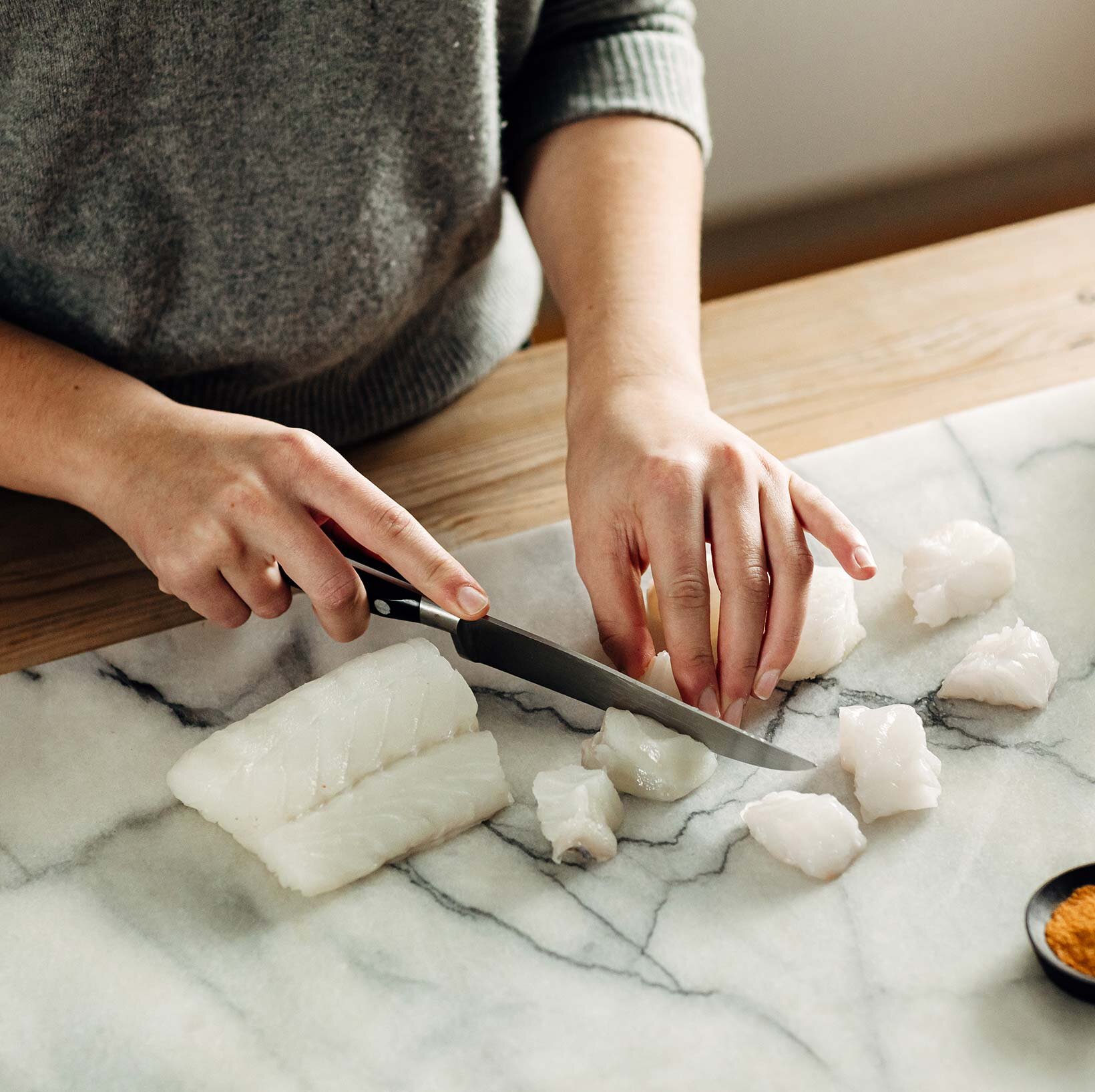 Kutte torsk på skjærefjøl