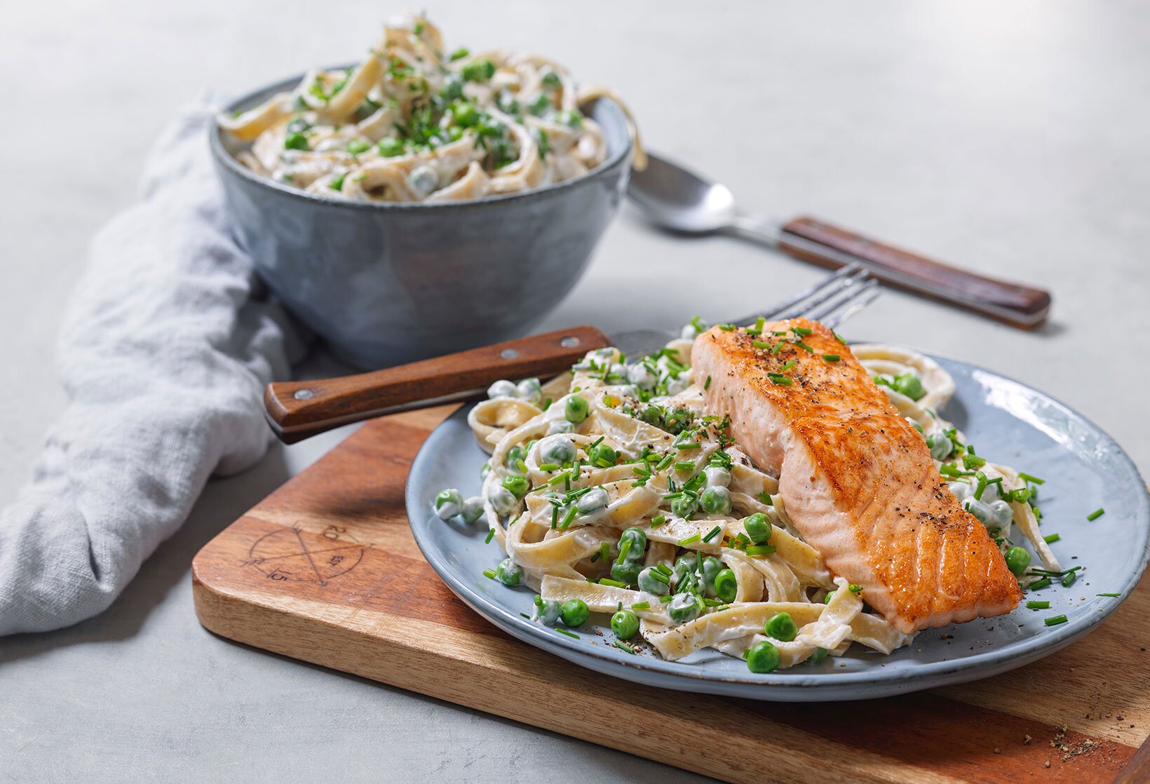 Laks med pasta